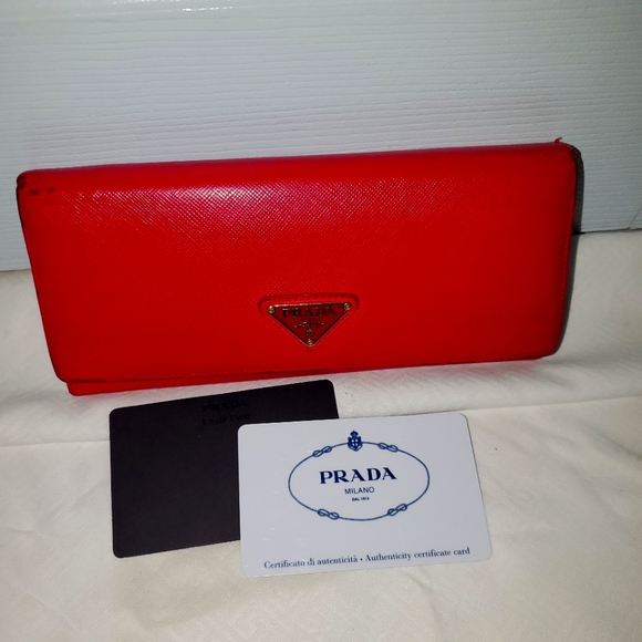 PRADA  Rare Authentic bifold Leather long Wallet - Picture 16 of 16